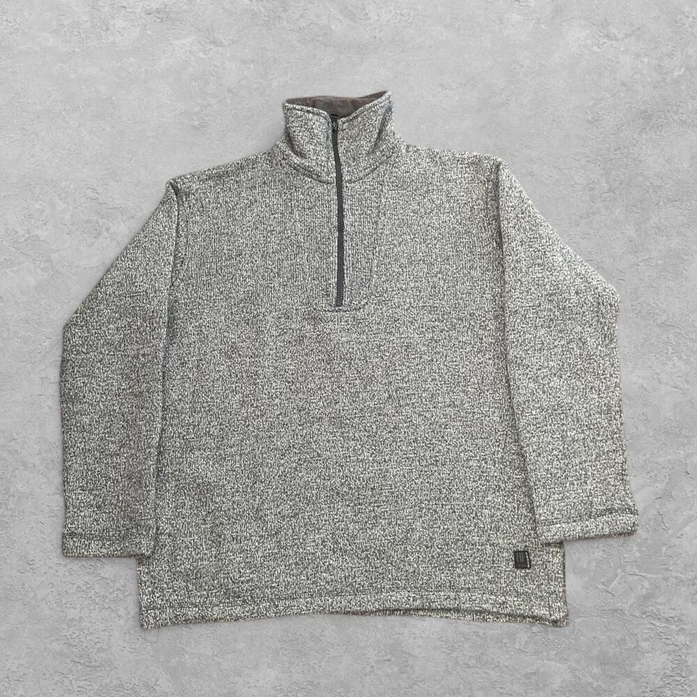 VTG 90s Belfe & Belfe Pure Wool Blend 1/4 Zip Sweater M Gray Made In Italy